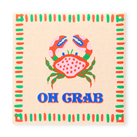 Kleurrijk tegeltje | Oh crab