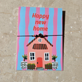 Kaart happy new home & armbandje naar keuze