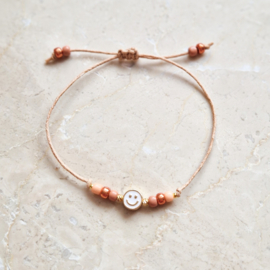 Armbandje smiley | wit