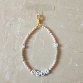 Pastel smiley | telefoonkoord