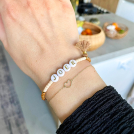Naamarmbandje | Brown nude