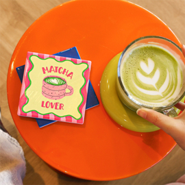 Kleurrijk tegeltje | Matcha lover