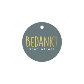 Rond labeltje | Bedankt | Groen