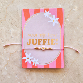 Minikaartje voor mijn lieve juffie & armbandje naar keuze