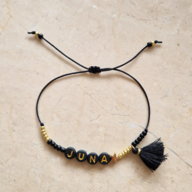 Naamarmbandje | Black Sparkle