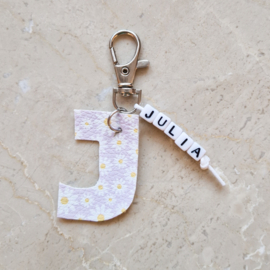 Letter sleutelhanger  + naam