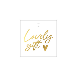 Labeltje | Lovely gift | Wit & goud