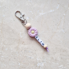 Sleutelhanger | Bloem lila