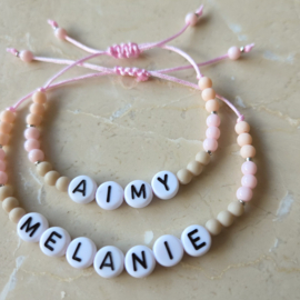 Naamarmbandjes | Mommy & me | Pastel