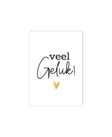 Kaartje | Veel geluk! | Wit