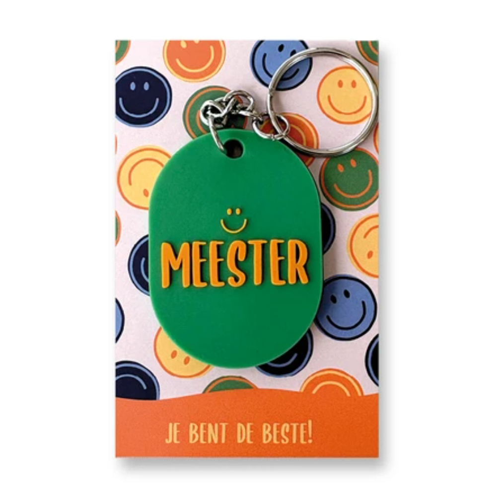 Sleutelhanger ovaal | Meester