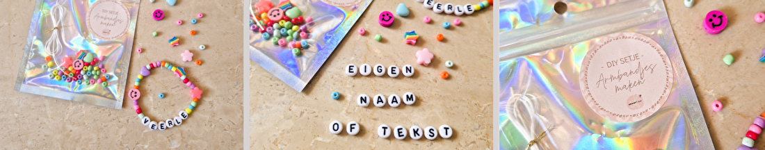 DIY setje naamarmbandjes