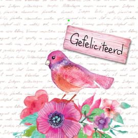 Bloemenkaartje Lovely Day | dubbel | 7x7 | 15 stuks | Vak 136