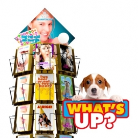 What`s Up 11x17cm complete serie inclusief display in bruikleen, topkaart en backcards