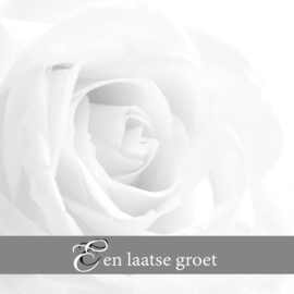 Rouwkaartje Silence 80x80mm | 12 stuks | Een laatste groet