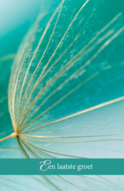 Rouwkaartje Silence 9x14 | zaden | dubbel | 12 stuks | Een laatste groet