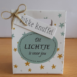 Kadotasjes 204 Een lichtje voor jou - dikke knuffel