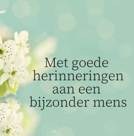 Bloemenkaartje Condoleance | dubbel | 7x7 | 15 stuks | Vak 112