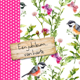 Bloemenkaartje Lovely Day | dubbel | 7x7 | 15 stuks | Vak 137