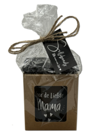 Onderzetter met Geurkaars | Voor de liefste Mama | 6 stuks