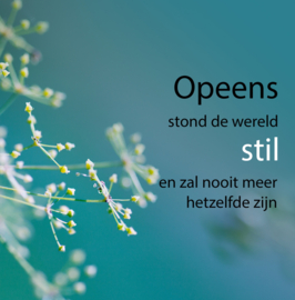 Bloemenkaartje Condoleance | dubbel | 7x7 | 15 stuks | Vak 120