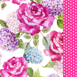 Bloemenkaartje Lovely Day | dubbel | 7x7 | 15 stuks | Vak 140