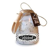 Glazen Cadeaupot Badzout | Gefeliciteerd | 6 stuks