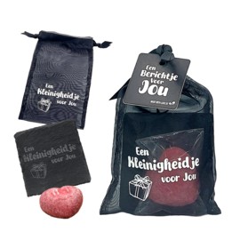 Amberblokje met onderzetter | Een Kleingheidje voor Jou | 6 stuks