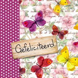 Bloemenkaartje Lovely Day | dubbel | 7x7 | 15 stuks | Vak 126