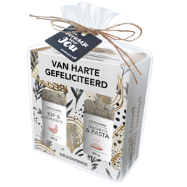 Kruidenpotjes Set | Van harte Gefeliciteerd | 6 stuks