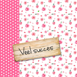 Bloemenkaartje Lovely Day | dubbel | 7x7 | 15 stuks | Vak 111