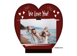 Fotolijstje hartvorm | We Love You! | 8 x 3 stuks