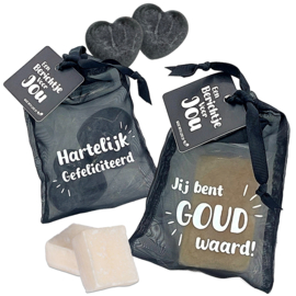 Try-Outpakket | Organza zakje met 2 Amberblokjes | 10 x 3 stuks