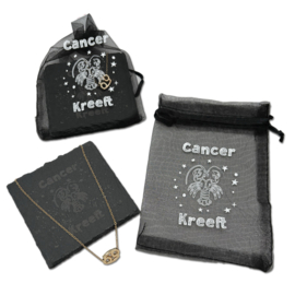 Horoscoopketting en onderzetter | Kreeft | 6 stuks