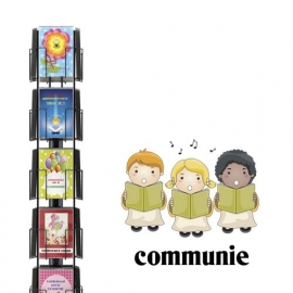 Communie complete serie 24 pakjes inclusief display in bruikleen, topkaart en backcards