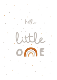 IE106 kaartje 7.5 x 10.5 cm Hello little one v.e 20 stuks