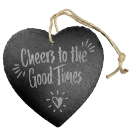 Onderzetter Hartvorm | Cheers to the good Times | 6 stuks