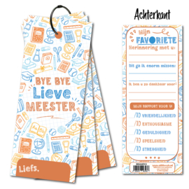 Invulkaarten | Bye Bye Lieve Meester | 6 stuks à 15 kaarten