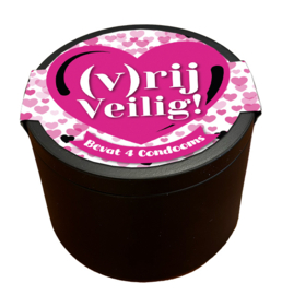 Potje Condooms | (V)rij Veilig! | 6 stuks