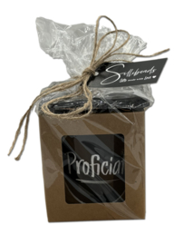 Onderzetter met Geurkaars | Proficiat | 6 stuks