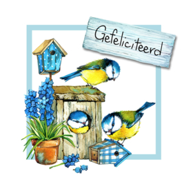 Bloemenkaartje Lovely Day | dubbel | 7x7 | 15 stuks | Vak 125