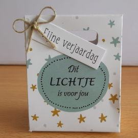 Kadotasjes 206 Een lichtje voor jou - fijne verjaardag