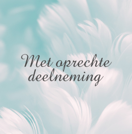 Bloemenkaartje Condoleance | dubbel | 7x7 | 15 stuks | Vak 111