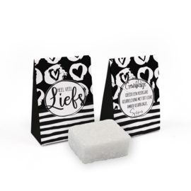 Amberblokje | Heel veel Liefs | 6 stuks