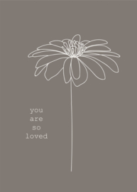 M110 kaartje 7.5 x 10.5 cm You are so loved v.e 20 stuks