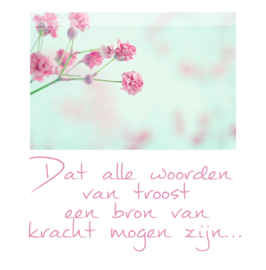 Bloemenkaartje Condoleance | dubbel | 7x7 | 15 stuks | Vak 114