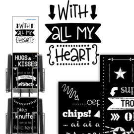 With all my Heart A4 formaat (Maxi) complete serie inclusief display, topkaart en backcards