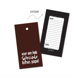 Cadeaulabels | Bonus Papa | 20 stuks