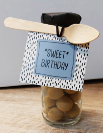 Flesje chocolade Sprinkels 412 *Sweet* birthday