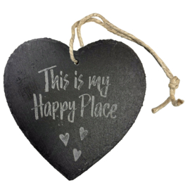Onderzetter Hartvorm | This is My happy Place | 6 stuks